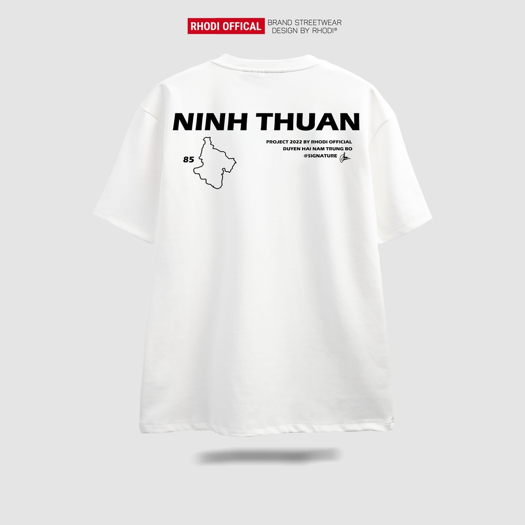 Áo thun local brand RHODI phông cổ tròn tay lỡ unisex nam nữ thế hệ genz Text Ninh Thuận