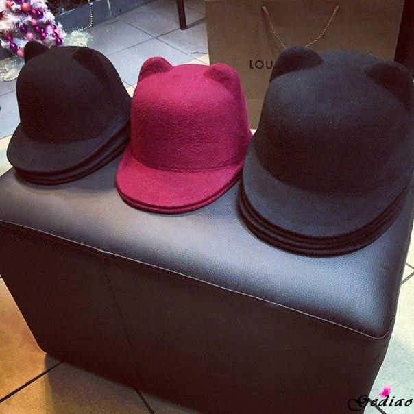 Nón len tai mèo dễ thương cho nữ