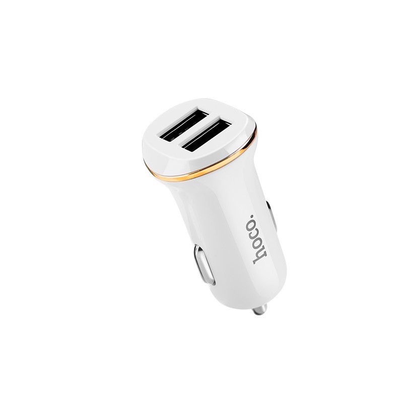 Cốc Sạc hoco-Tẩu sạc nhanh Ôtô Z1 Hai Cổng USB Dành Cho iPhone 11 XR X XS Max 6 7 8 Oppo Huawei Dùng Trong Xe Hơi