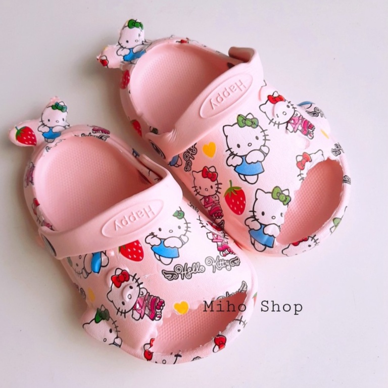 Dép Sục Có Quai Kitty Chống Trượt Êm Chân Cho Bé Gái Mihoshop