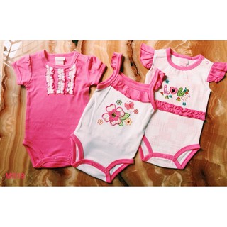 Set 3 cái bodysuit / body chip bé gái Thái Lan size 3-9 ký