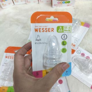 (Chính hãng)Núm ti Wesser cổ hẹp S/M/L
