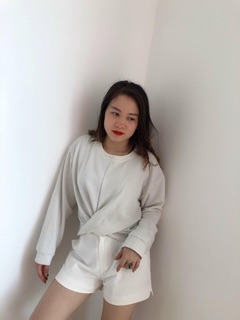 [Mã MA10K giảm ngay 10k] ÁO CROPTOP XOẮN EO DÀI TAY