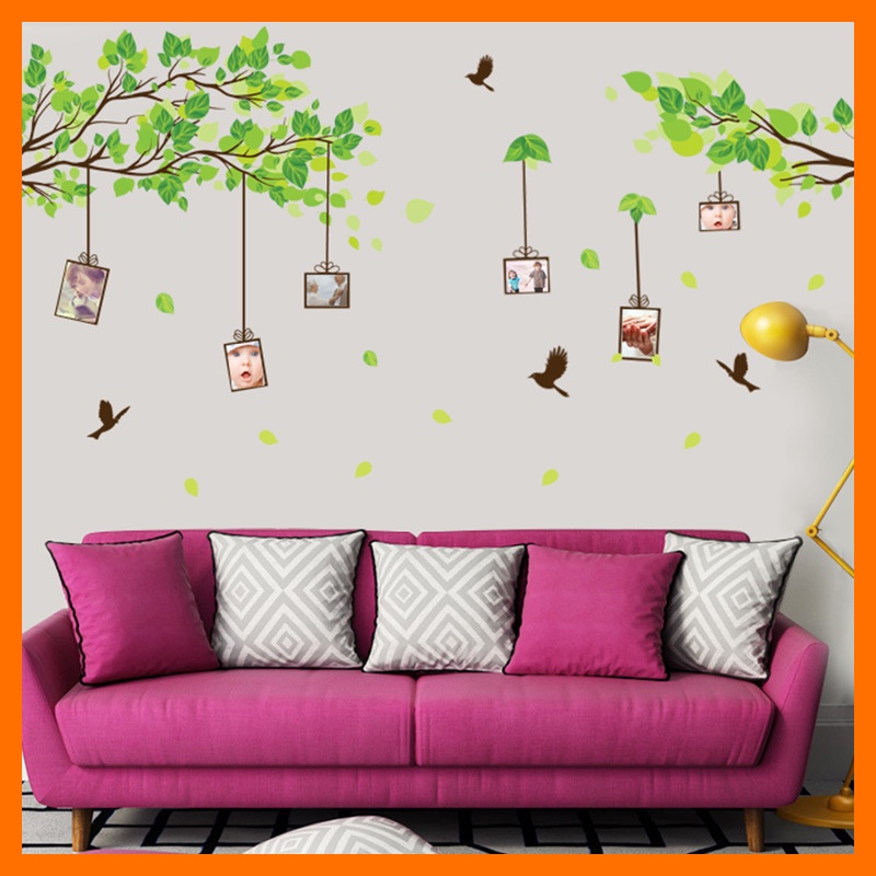 Decal dán tường cành cây khung ảnh