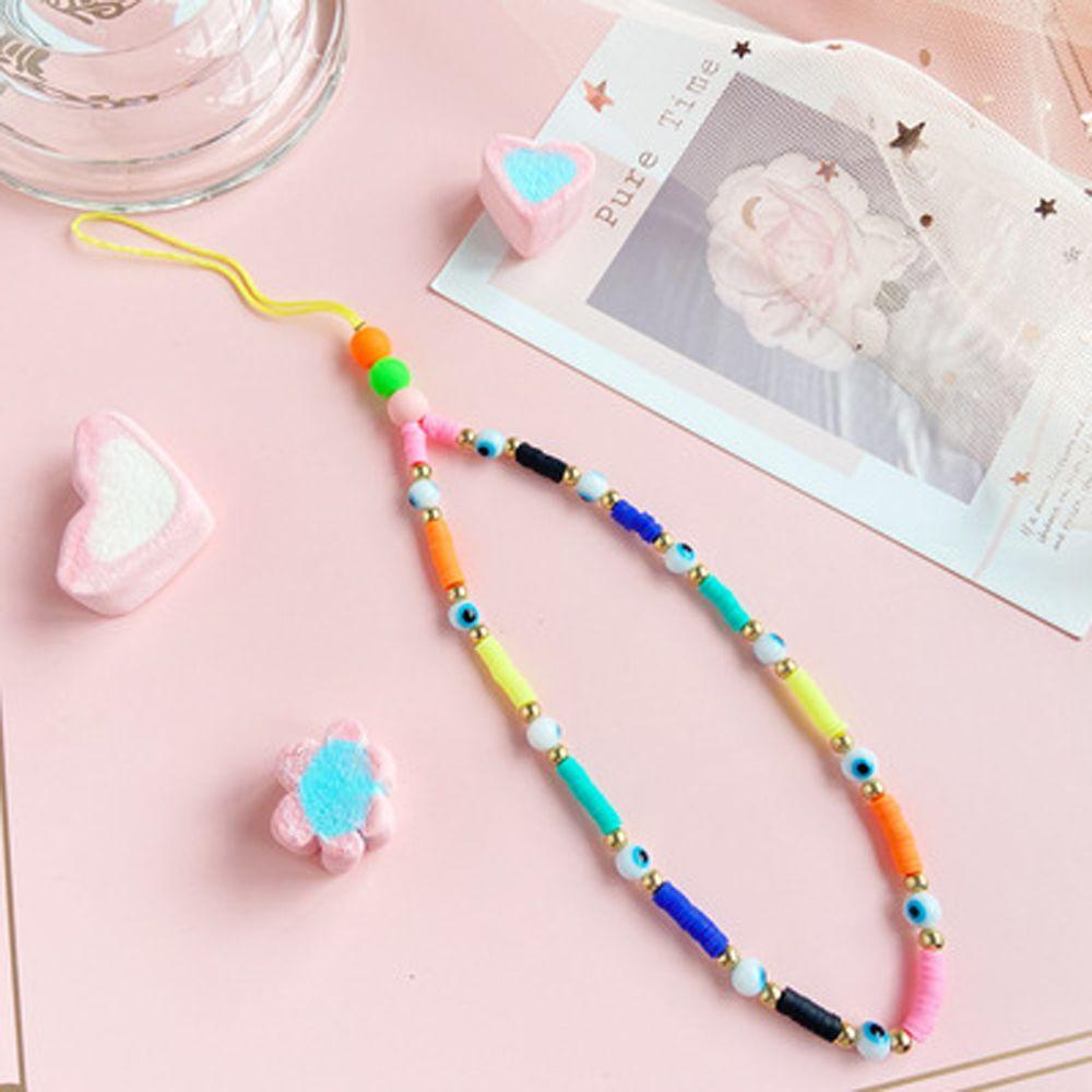 Glees Dây Treo Điện Thoại Xâu Hạt Cười Nhiều Màu Chống Thất Lạc