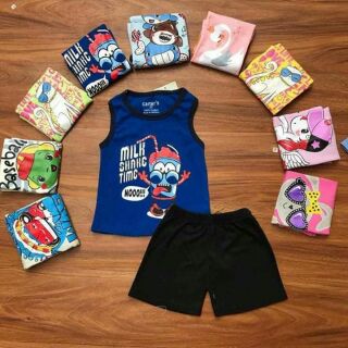 Combo 5 bộ ba lỗ bozip bé trai