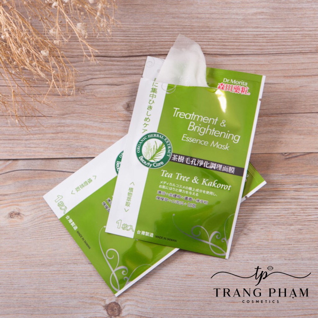 Mặt nạ giấy Dr.Morita Tea Tree Pore-Refining Essence Facial Mask 25g