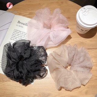 Cột tóc bèo scrunchies to vải voan siêu hot