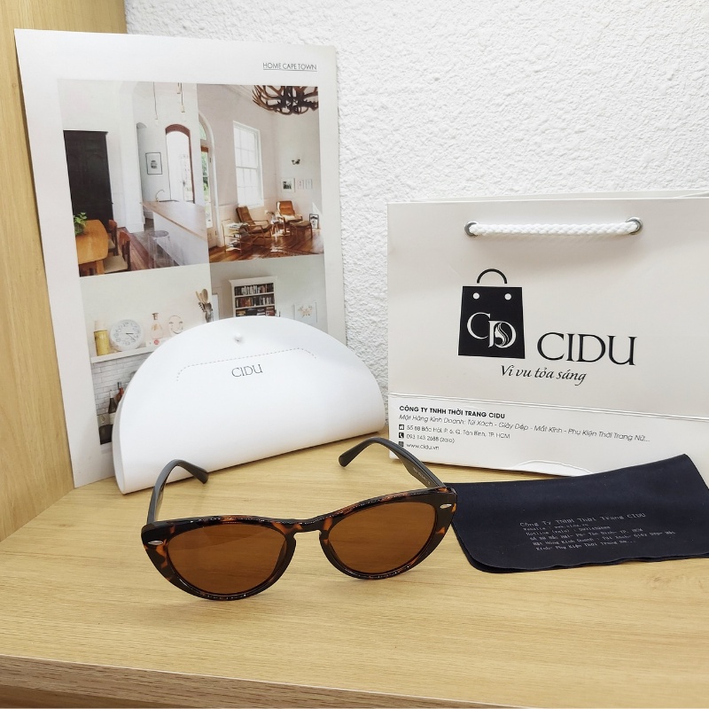 Kính râm Bầu Dục Gọng Đồi Mồi Cidu Mk22