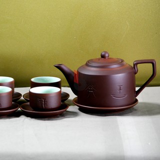 THƯỞNG TRÀ PHÚC LỘC THỌ với bộ chén trà tử sa phúc lộc thọ, bộ ấm chén trà, bộ ấm chén trà đạo, bộ ấm chén cao cấp