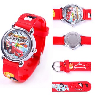 Đồng hồ đeo tay hình xe hơi 3D có dây đeo cao su xinh xắn cho cả bé trai và bé gái