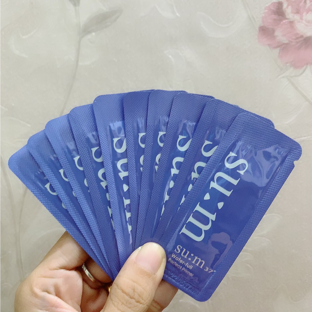 Combo 30 Gói Kem Lót Su:m37 Water Full Perfect Primer Cấp Nước Cho Da Đầy Đủ Độ Ẩm Và Kiềm Dầu Tối Ưu