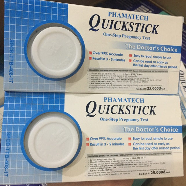 [Che tên sp] Bút thử thai- Que thử thai Quickstick Hộp 1 Cái