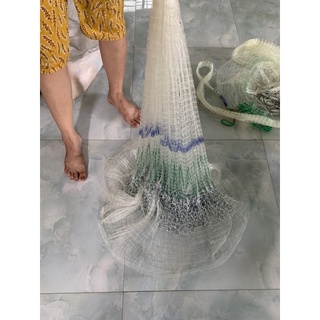 Chài đánh bắt cá mắt 3cm , chài quăng truyền thống sợi cước