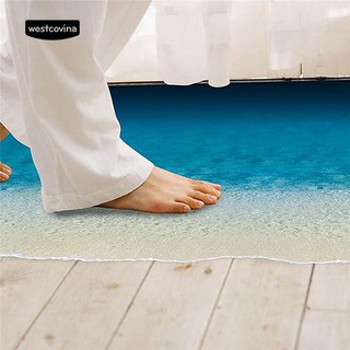 Giấy dán sàn trang trí hình bãi biển