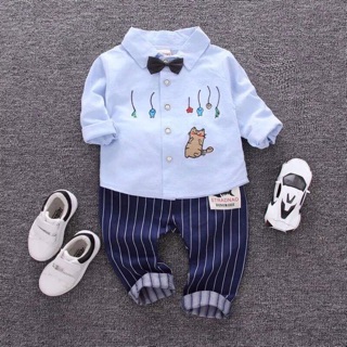 Sét bộ tay dài kèm nơ