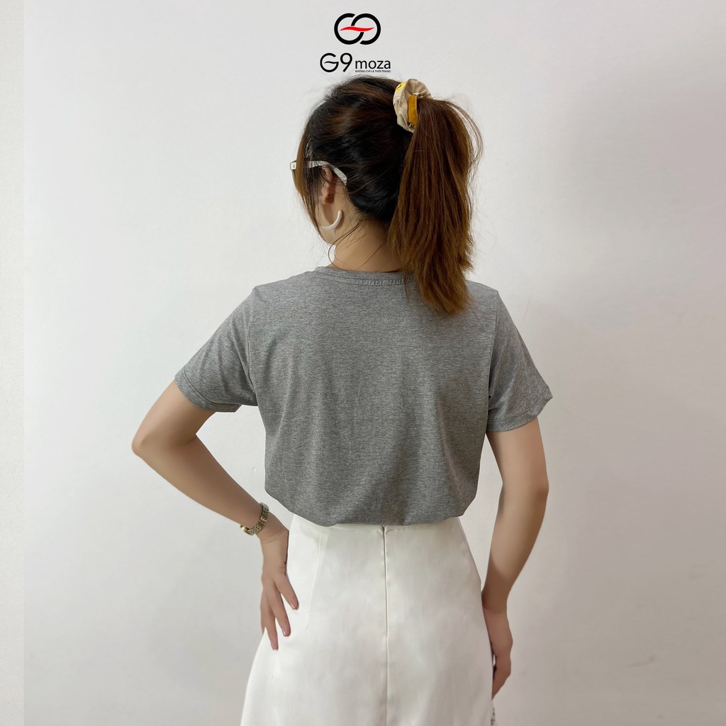 Áo thun G9moza phông trơn nữ tay cộc dáng basic | BigBuy360 - bigbuy360.vn