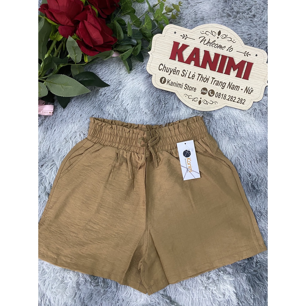 Quần short nữ kanimi,quần đùi đũi LẠNH nữ chất đũi siêu mát Hot nhất. | BigBuy360 - bigbuy360.vn