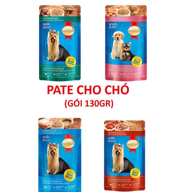 Pate SmartHeart Cho Chó Con và chó trưởng thành bổ sung chất dinh dưỡng,hỗ trợ tiêu hóa,miễn dịch