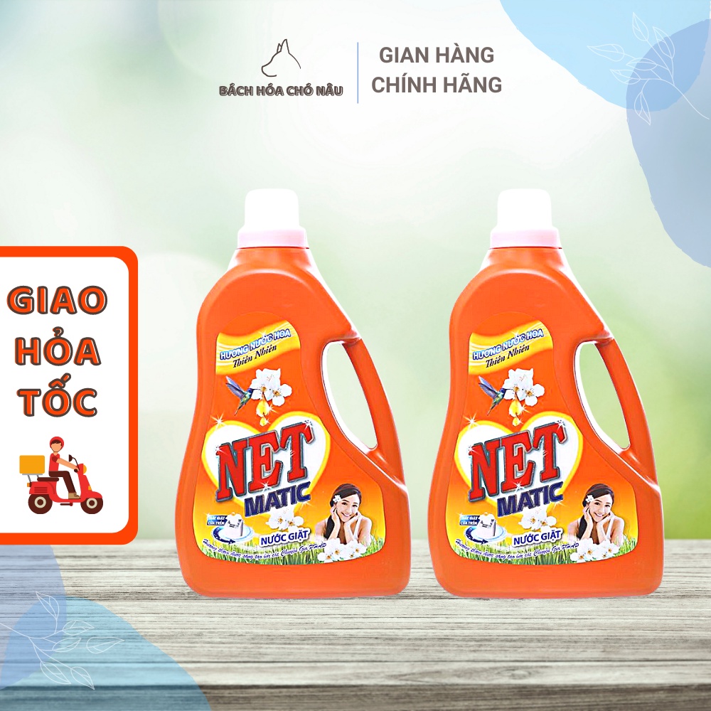 Nước Giặt NET Matic Cửa Trên Hương Nước Hoa Thiên Thiên 3.45L/ Chai [ Hàng Mới Chính Hãng]