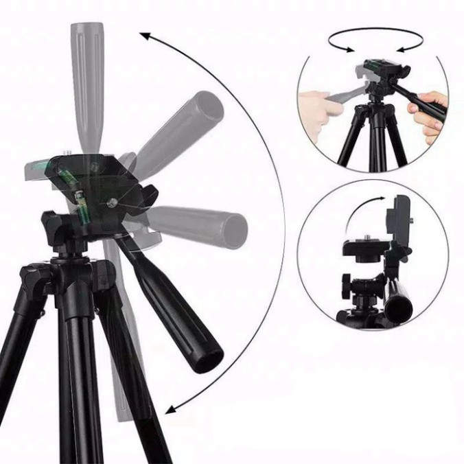 Giá đỡ điện thoại 3120 -kèm kẹp điện thoại 3 chân-Gậy livestream, quay tiktok ,quay video,chụp ảnh chống rung