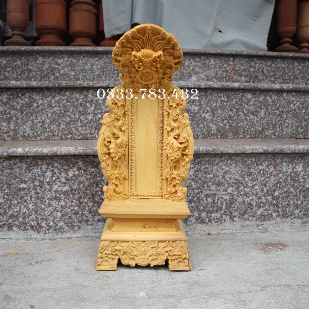 BÀI VỊ RỒNG THỜ GIA TIÊN MỘC PHONG THỦY GỖ MÍT