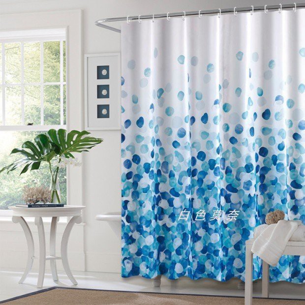 Rèm cửa chống nắng chống thấm nước - rèm nhà tắm họa tiết