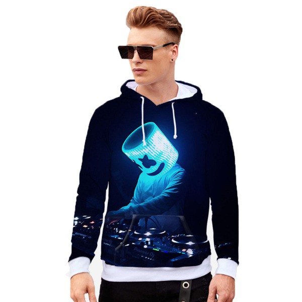 Áo hoodie dáng dài in họa tiết 3D dạ quang cho nam nữ | BigBuy360 - bigbuy360.vn
