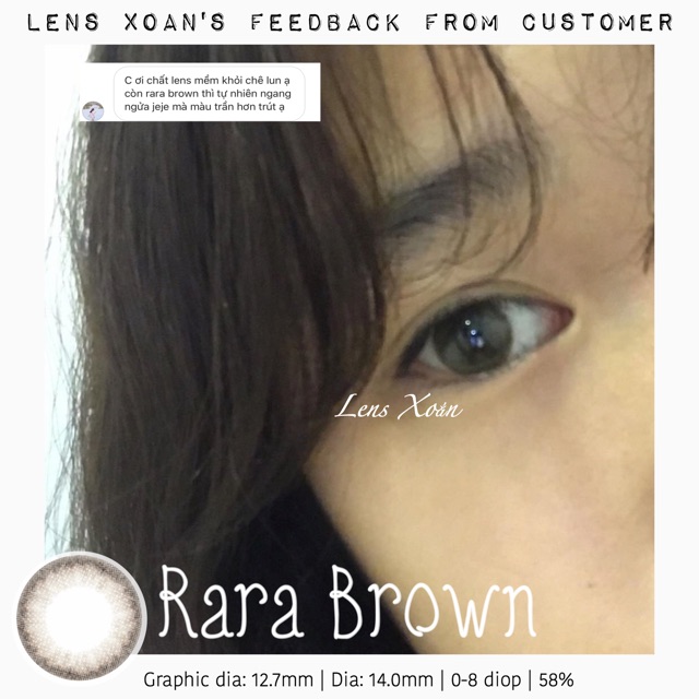 Áp tròng RARA BROWN-OLENS (LENS XOẮN)