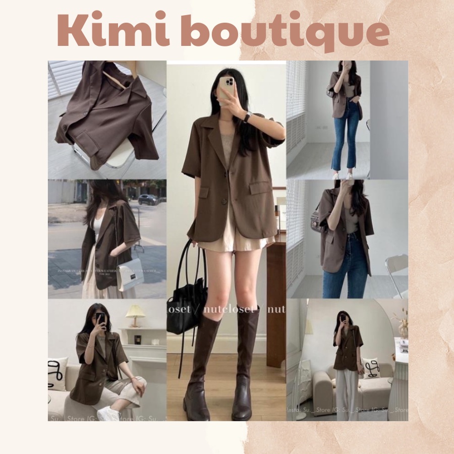 Áo blazer cộc tay cá tính tông màu mới Blazer cộc tay Hàn Quốc - 𝑲𝒊𝒎𝒊𝒃𝒐𝒖𝒕𝒊𝒒𝒖𝒆 | BigBuy360 - bigbuy360.vn