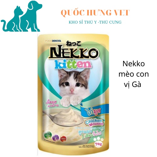 Pate Nekko Cho Mèo con Gói 70g - Pate Mèo Nhập Khẩu Từ Thái Lan - QUỐC HƯNG VET