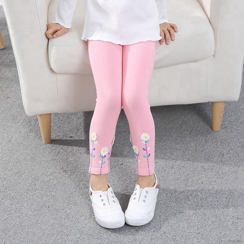 Quần Legging Cotton In Hoa Cho Bé Gái (2-7 Tuổi)