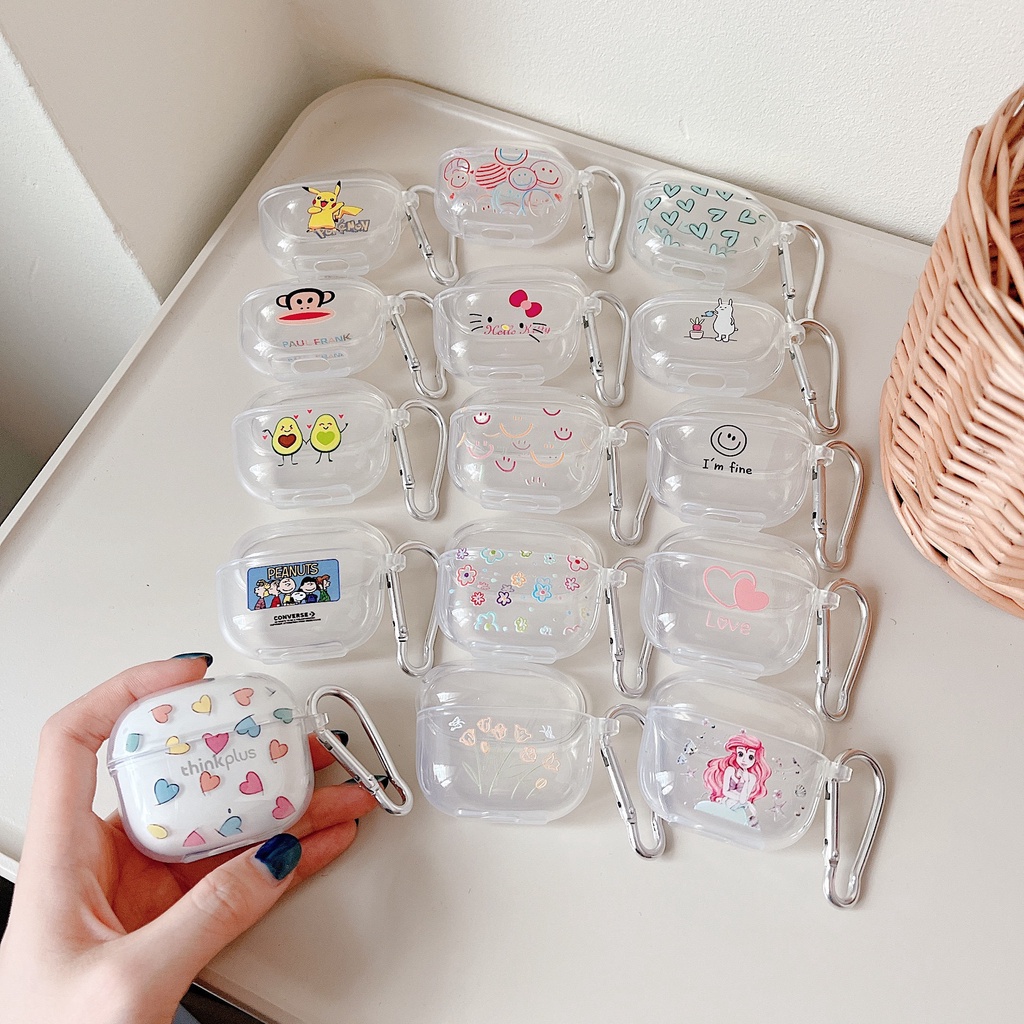 Vỏ Bảo Vệ Hộp Sạc Tai Nghe Bluetooth Không Dây Lenovo LP40 / Lenovo LP40S LP40PRO Trong Suốt Họa Tiết Hoạt Hình Dễ Thương