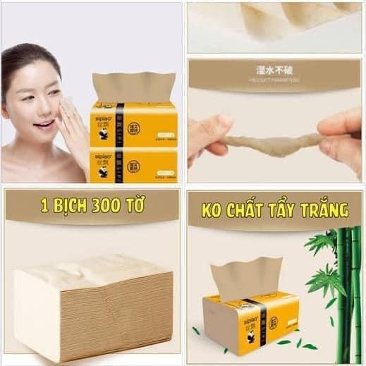 GIẤY ĂN GẤU TRÚC SIPIAO ĐỦ MÃ 6064 THÙNG 30 GÓI SALE SỐC