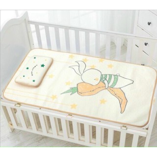 Chiếu lụa điều hoà Muslin Tree kèm gối thảo dược cho bé