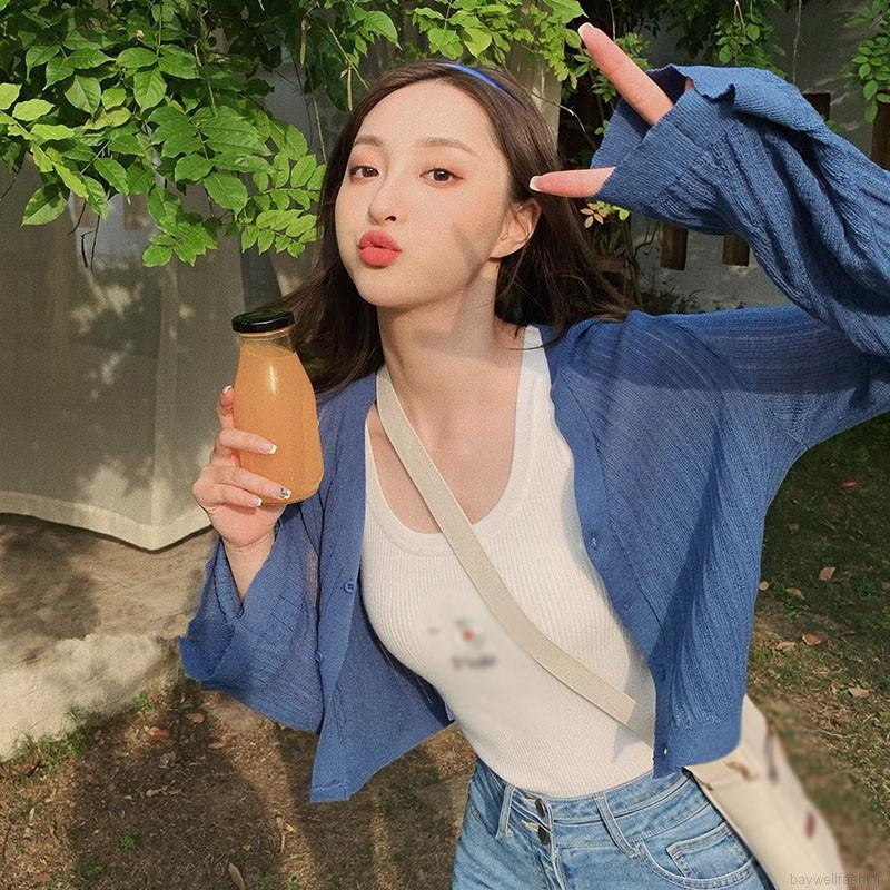 [Baywellfashion]Áo Khoác Cardigan Tay Loe Siêu Nhẹ Chống Nắng Thời Trang Cho Nữ | BigBuy360 - bigbuy360.vn