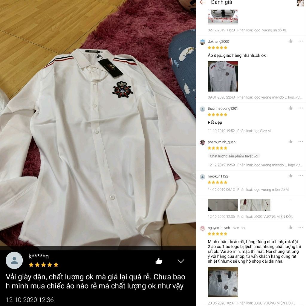 Áo Sơ Mi Nam Dài Tay Thêu Logo Cao Cấp kèm hình thật | BigBuy360 - bigbuy360.vn