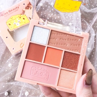 Phấn Mắt 7 Ô Màu Nhũ Lì KISS BEAUTY Cute Cheese 87278