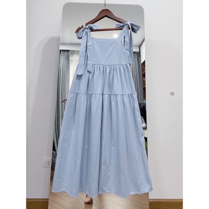 Đầm - Váy Hai Dây Babydoll Thô Thắt Nơ Ulzzang 4 Màu 1605 | BigBuy360 - bigbuy360.vn