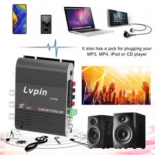 [FREESHIP] BỘ KHUYẾCH ĐẠI AMPLY MINI LEPY-838 ( LVPIN-838) KÈM NGUỒN 12V