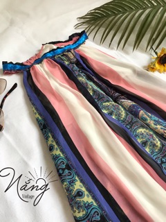 Đầm maxi dáng suông voan lụa
