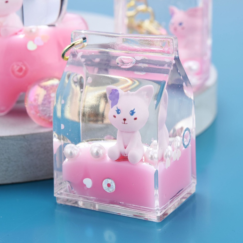 Móc Khóa Hình Chai Nước Hoa Bằng Acrylic Tinh Tế