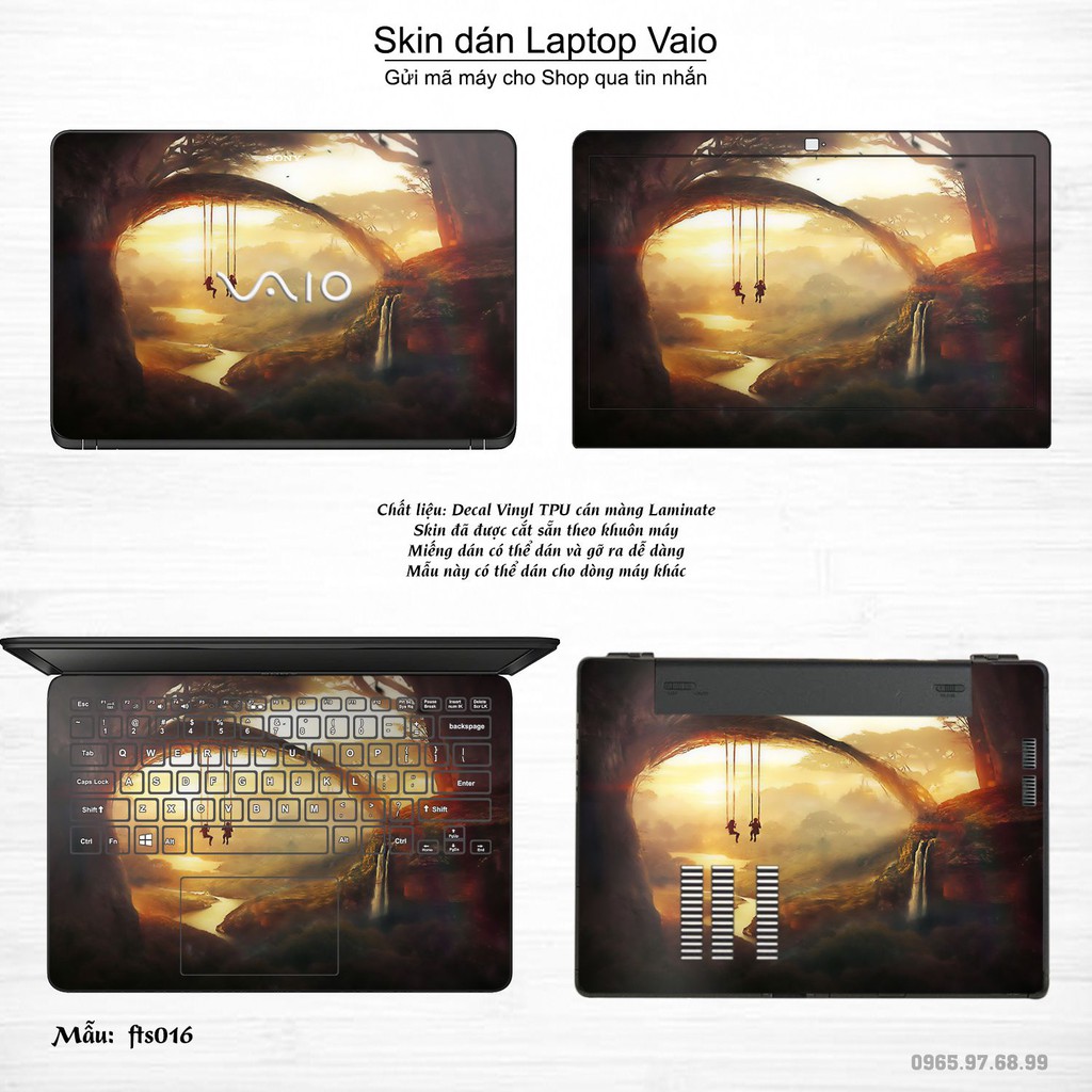 Skin dán Laptop Sony Vaio in hình Fantasy (inbox mã máy cho Shop)