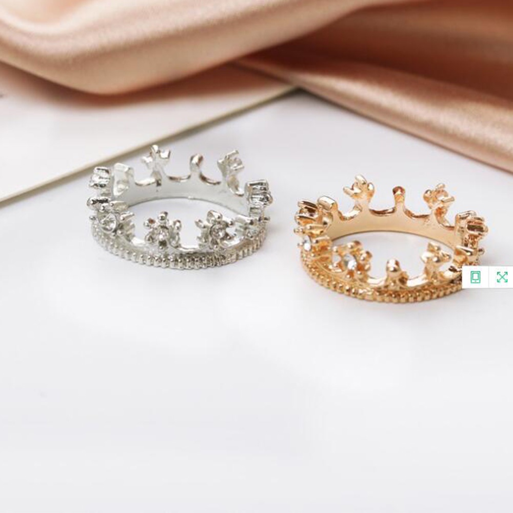 Nhẫn hình vương miện thanh lịch thời trang Hàn Quốc cho nữ Yanqueens Trang sứ Quà tặng
