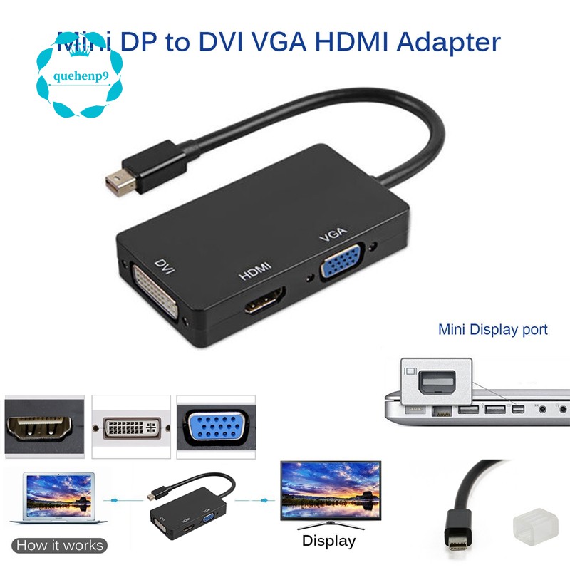 Cáp Chuyển Đổi Từ Cổng Dp Sang Hdmi Vga Dvi Cho Macbook Pro Mac Air