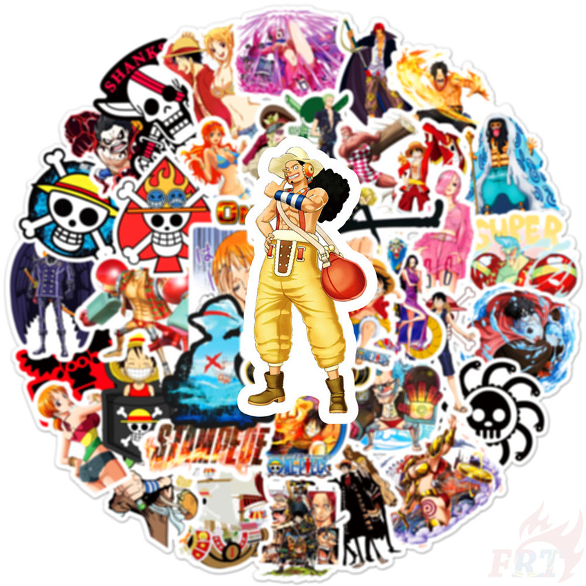 Set 50 Miếng Dán Trang Trí Hình Nhân Vật One Piece Series 05 Thuyền 2021 Chống Thấm Nước Diy