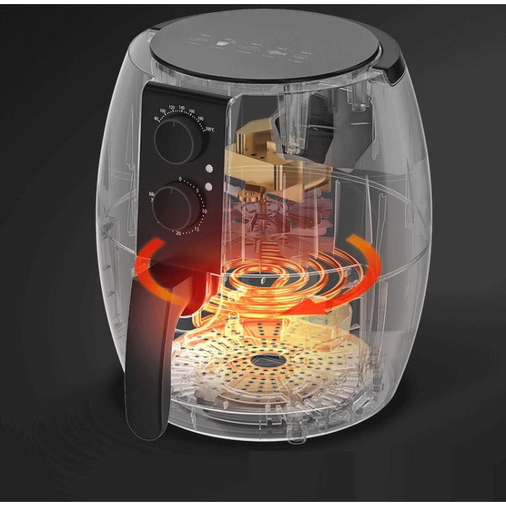 NỒI CHIÊN KHÔNG DẦU CAMEL 5L 1350W - KHÔNG MÙI, KHÔNG KHÓI, KHÔNG DẦU ĂN NGON KHÔNG LO SỢ BÉO