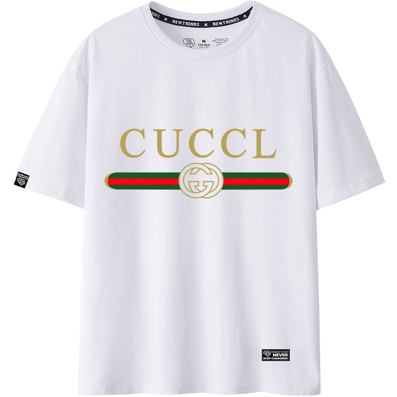 Áo Thun Cotton Tay Ngắn Dáng Rộng Họa Tiết Gucci Thời Trang Cho Nam Và Nữ