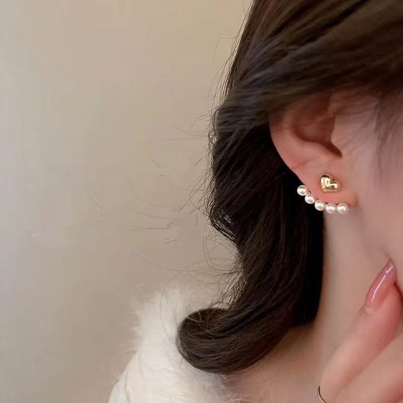 Bông tai nữ, Khuyên tai bạc 925 hạt trai vầng trăng phong cách nhẹ nhàng cho các nàng BT51