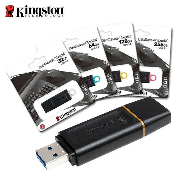 USB 3.2 Gen 1 Kingston DataTraveler Exodia 32GB / 64GB / 128GB (Đen) - Nhất Tín Computer